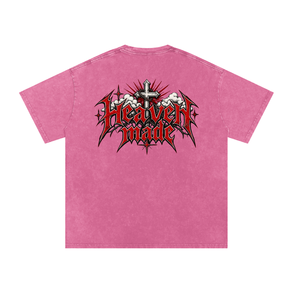 Heavy Metal Heaven Made — Snow Washed Oversized Tee