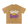 Worship Out Loud — Graffiti Snow Washed Oversized Tee