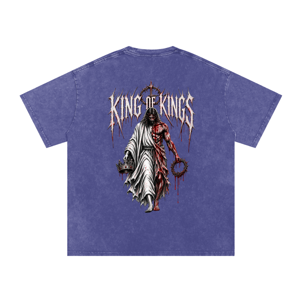 King of Kings — Snow Washed Oversized Tee