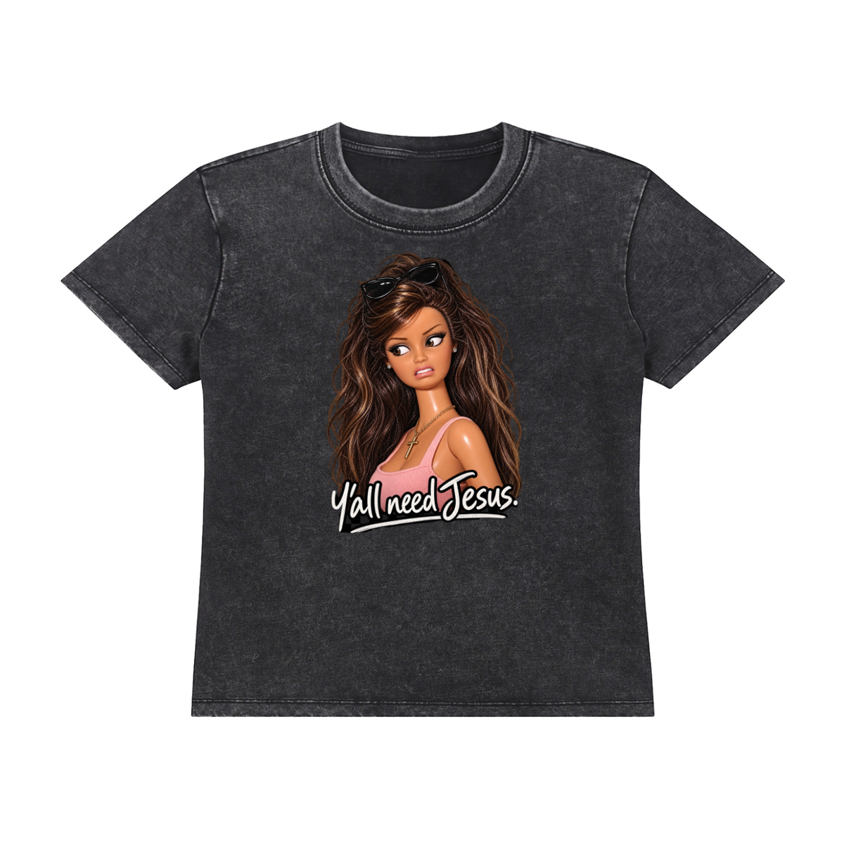 Y'all Need Jesus Women's Drop Shoulder Tee