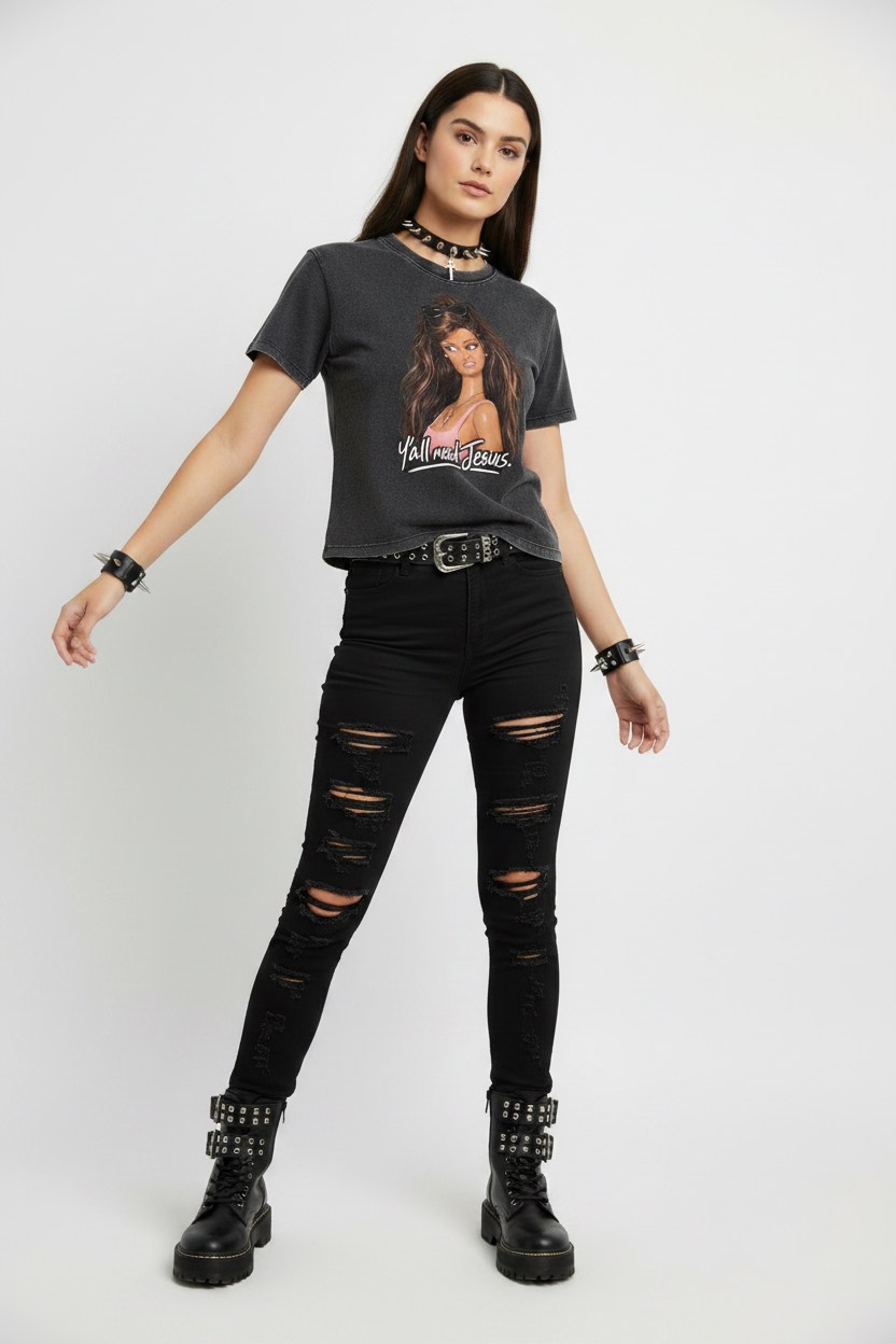 Y'all Need Jesus Women's Drop Shoulder Tee