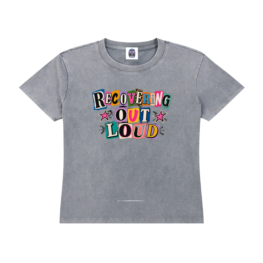 Recovering out Loud Vintage Wash Drop Shoulder T-shirt