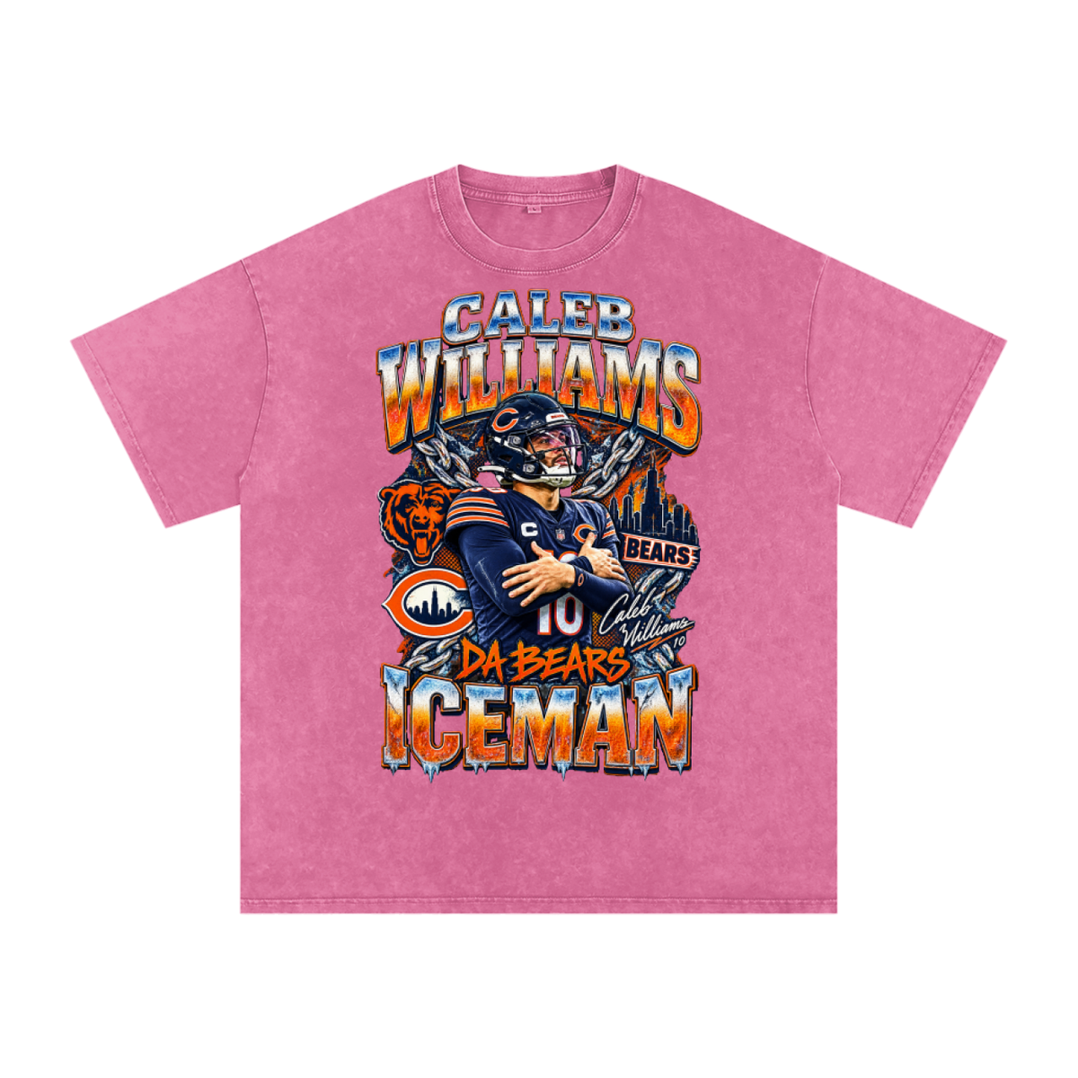 Caleb Williams Iceman Snow Wash Oversized Tee