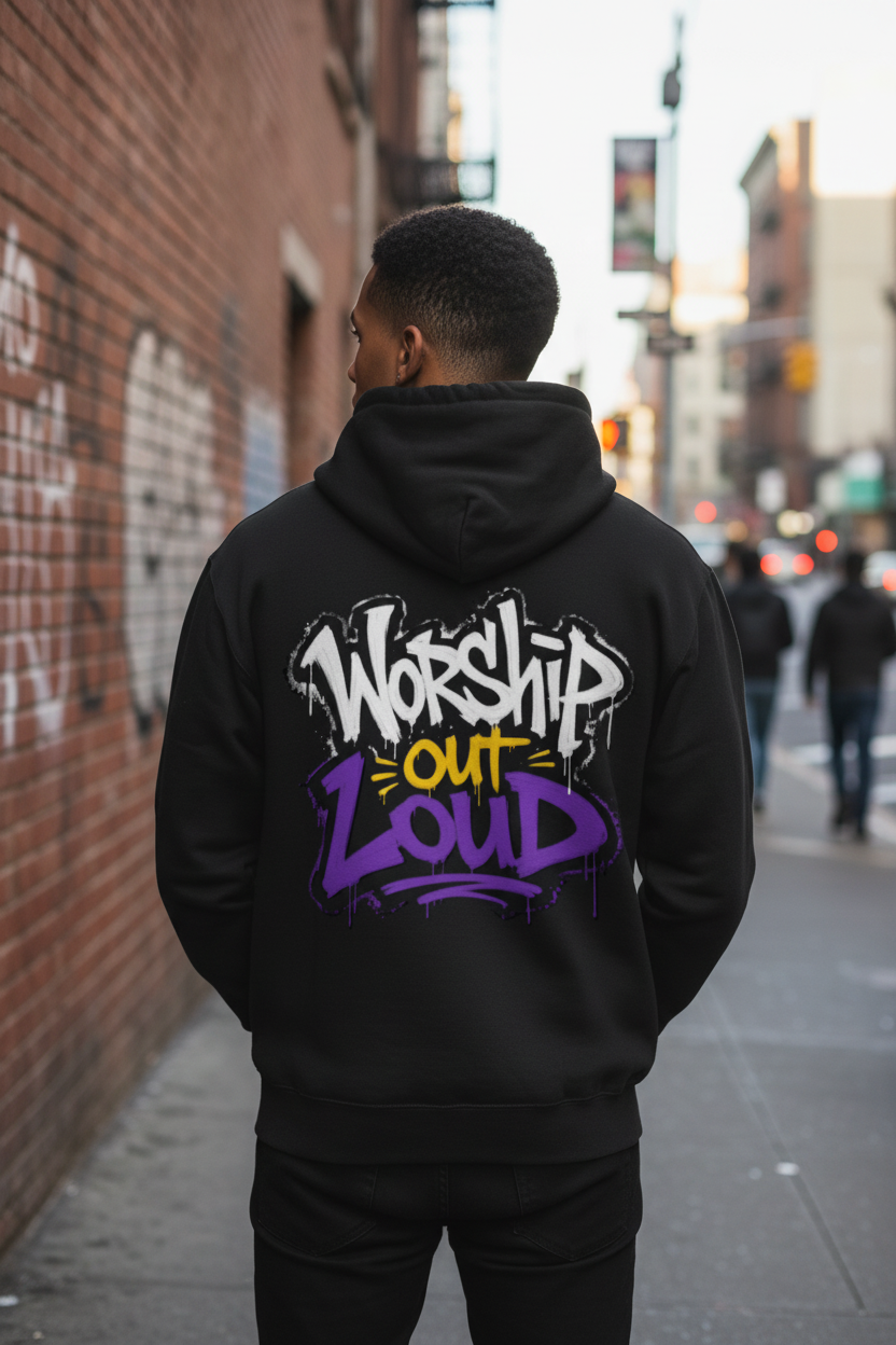 Graffiti Worship Out Loud Unisex Hoodie