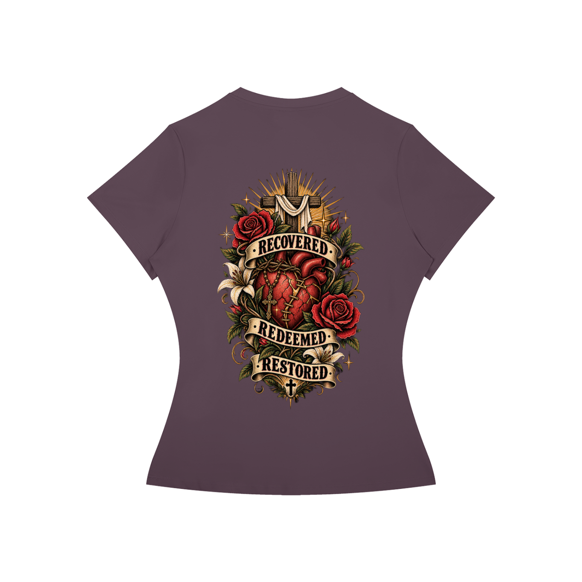 Recovered. Redeemed. Restored. Women's Performance Tee