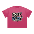 Sober Army — Sun Fade Raw Edge Tee