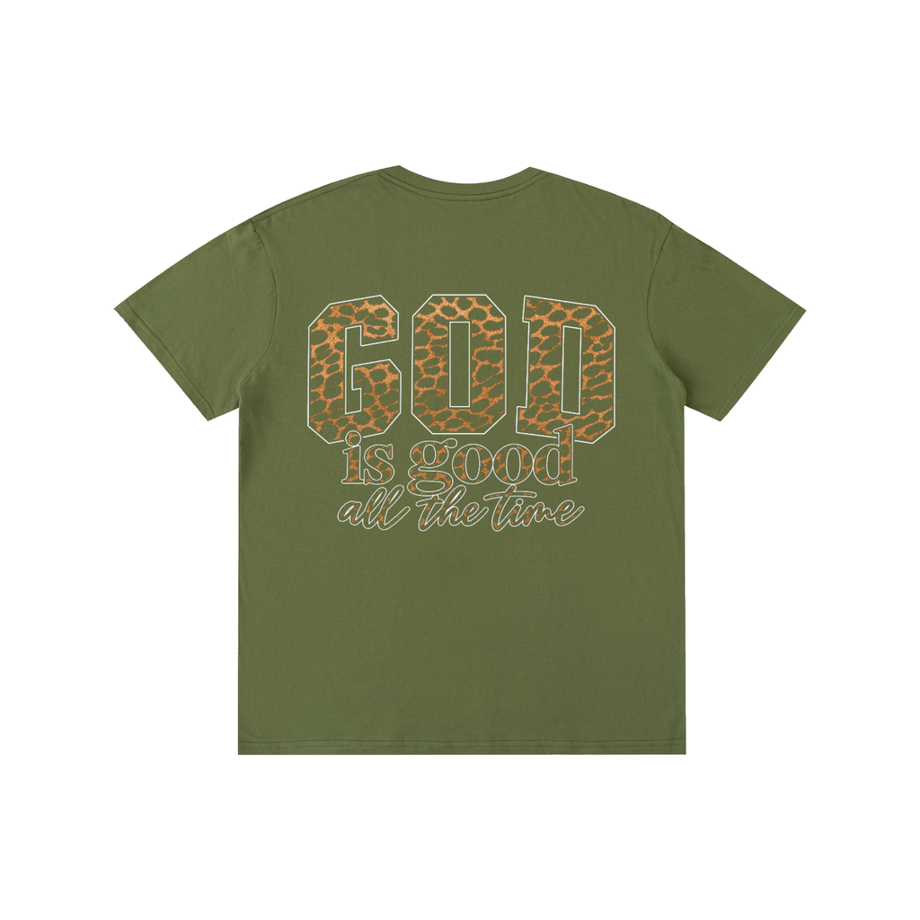 God Is Good All The Time — Cheetah Print Unisex Tee