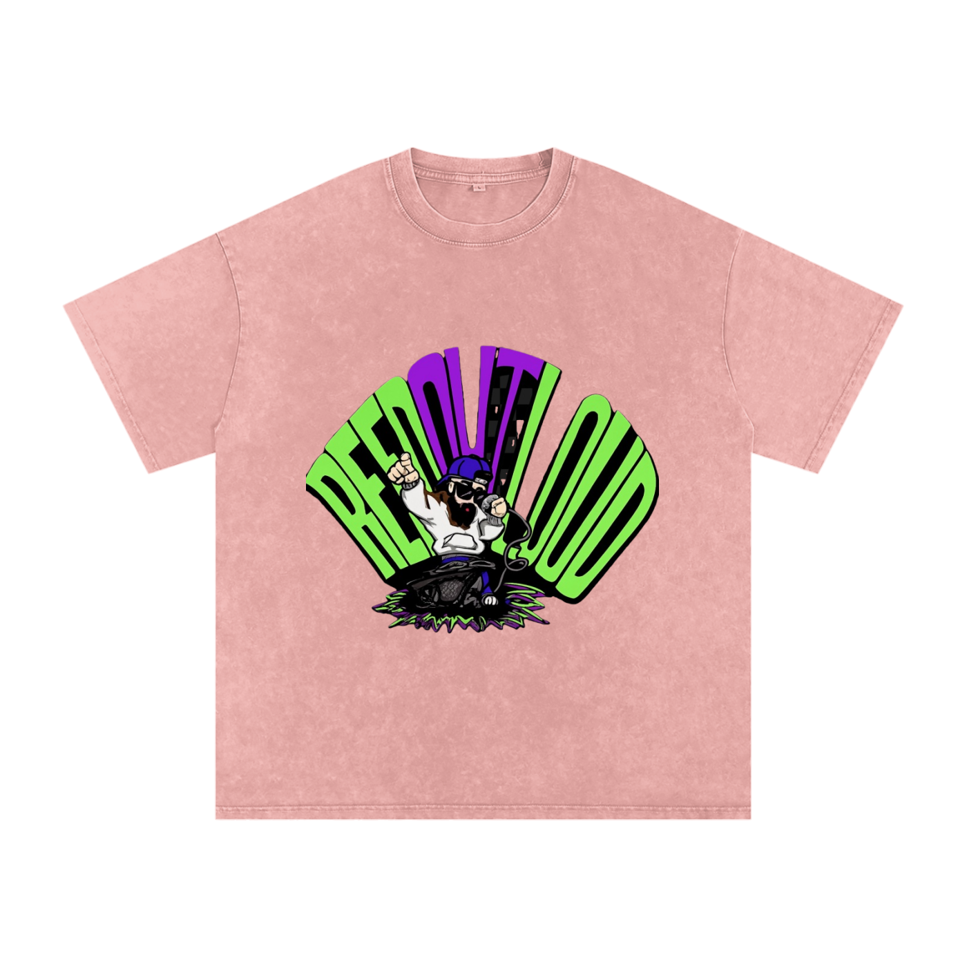 Reeds Worship Outloud — Logo Snow Washed Oversized Tee
