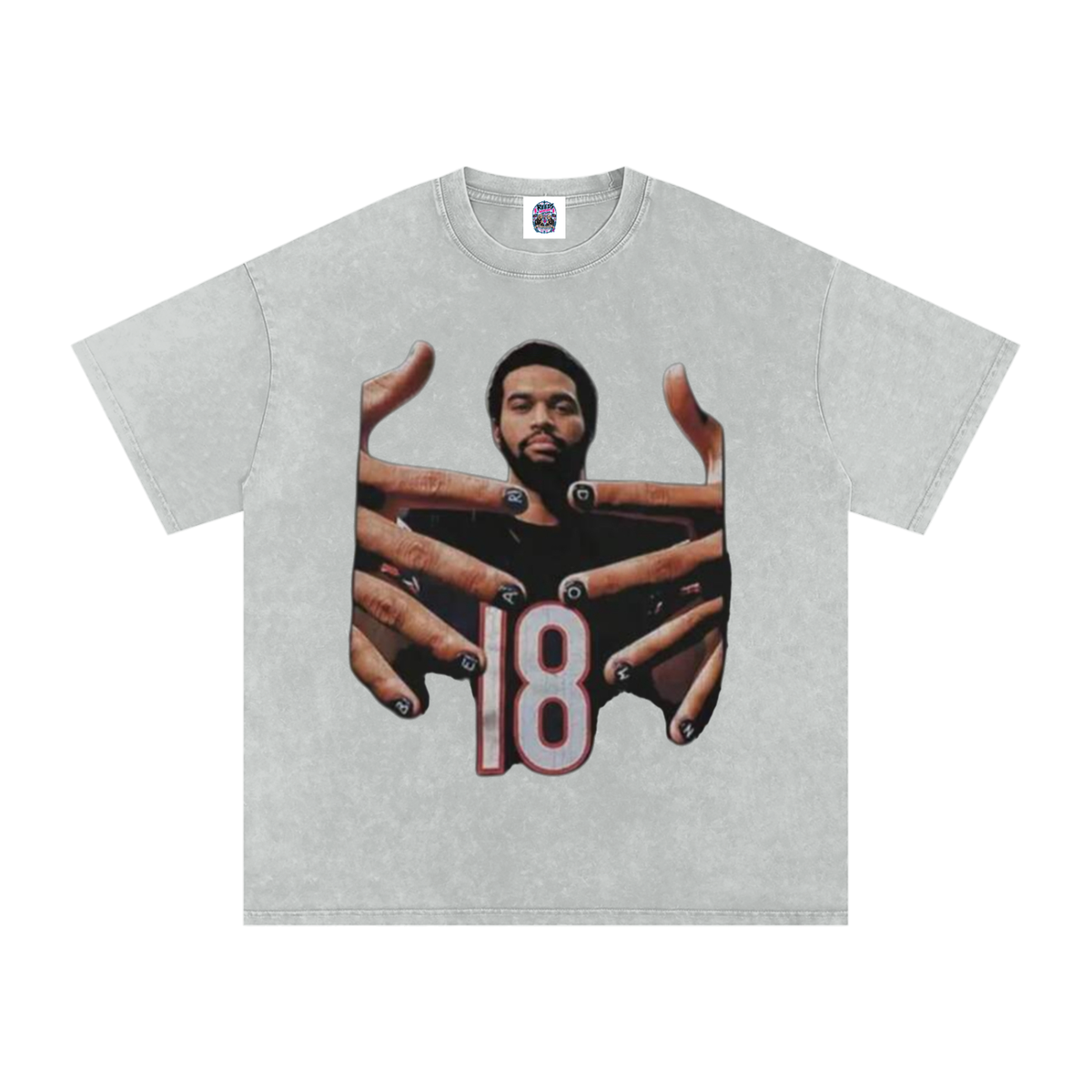Caleb Williams Bear Down Snow Wash Oversized Tee