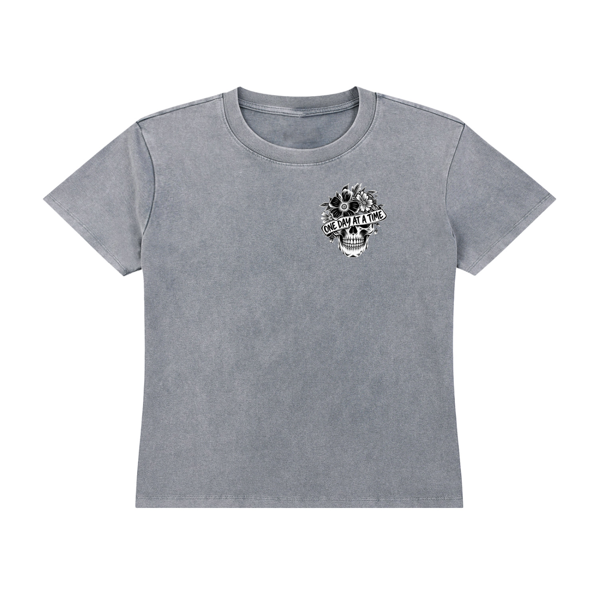 One Day at Time Vintage Wash Drop Shoulder T-shirt