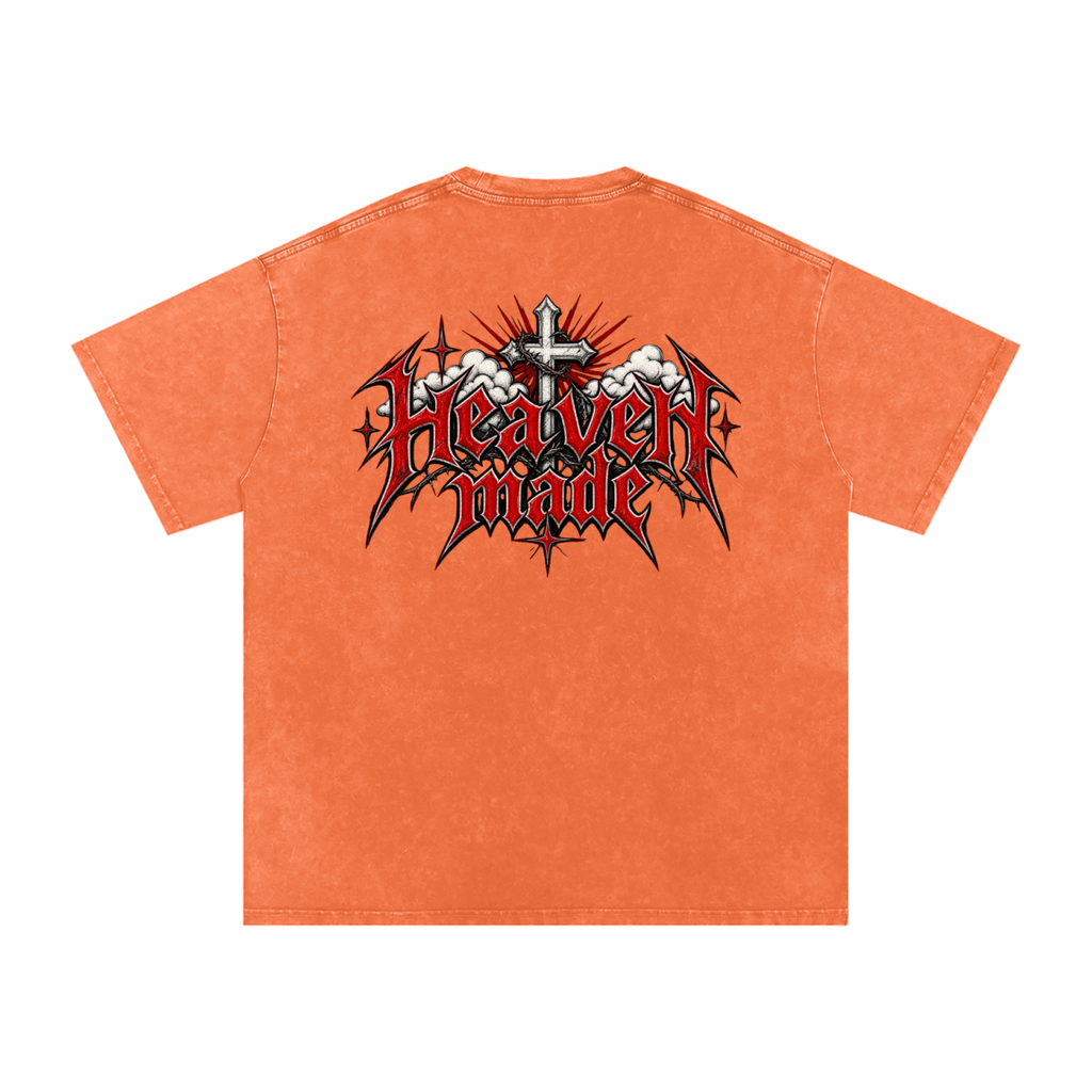 Heavy Metal Heaven Made — Snow Washed Oversized Tee