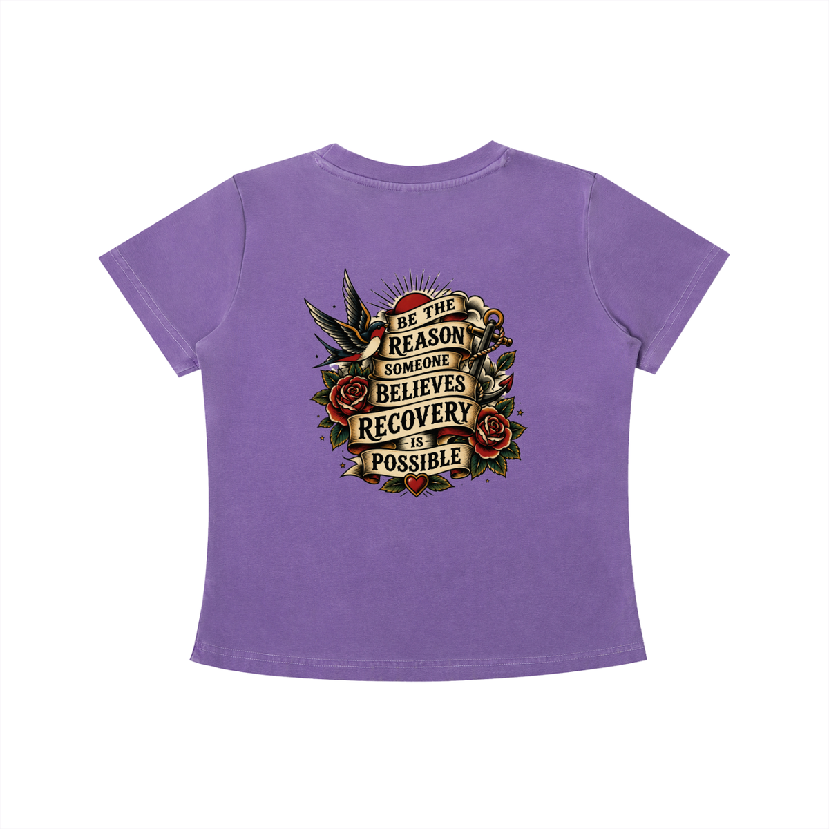Be the Reason Someone Believes Recovery Is Possible Women's Crop Tee