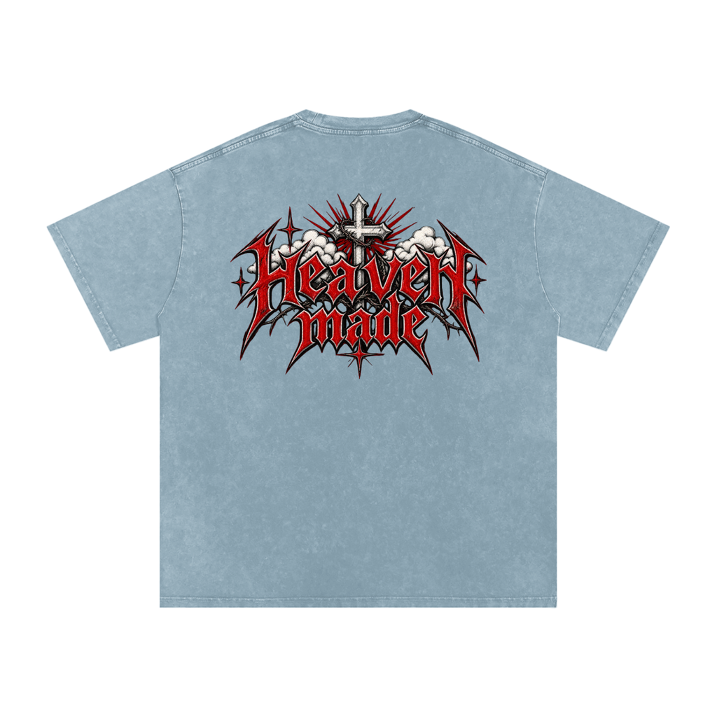 Heavy Metal Heaven Made — Snow Washed Oversized Tee