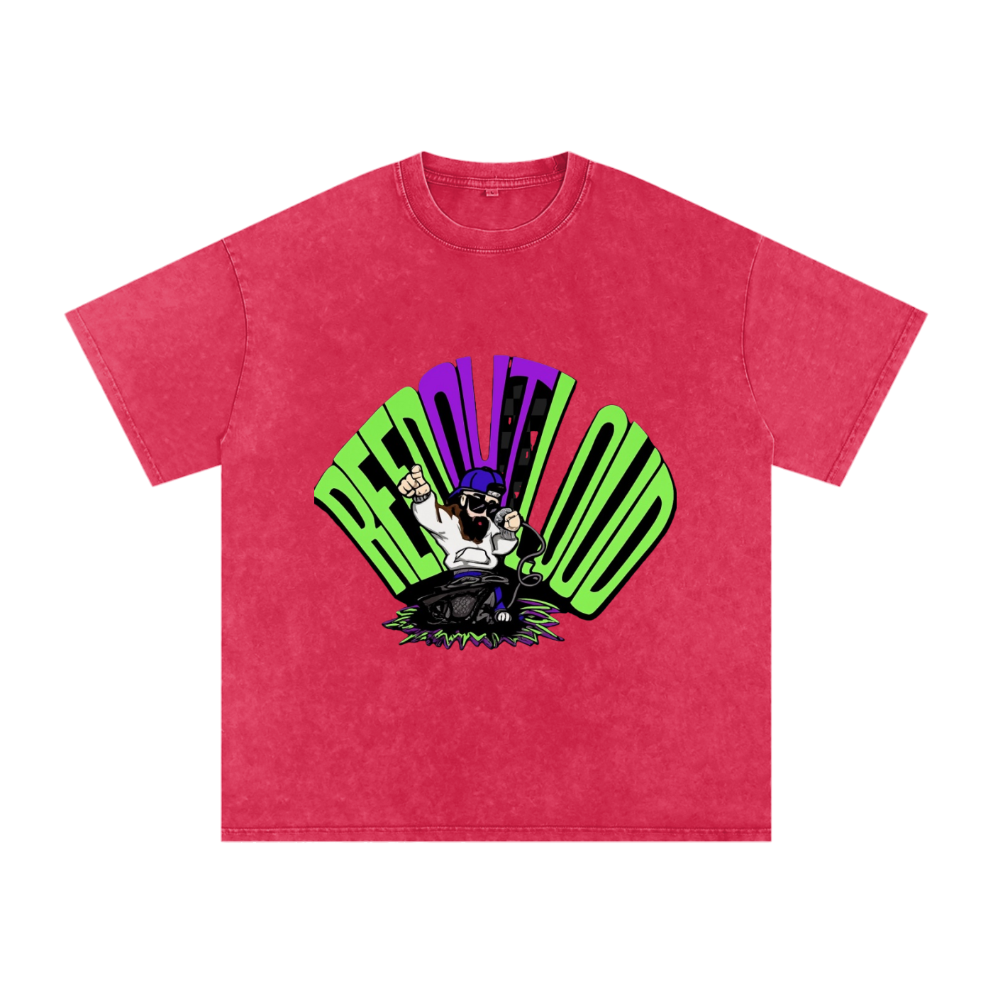 Reeds Worship Outloud — Logo Snow Washed Oversized Tee