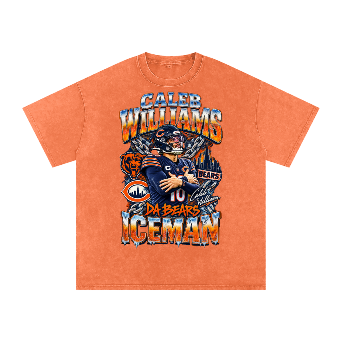 Caleb Williams Iceman Snow Wash Oversized Tee