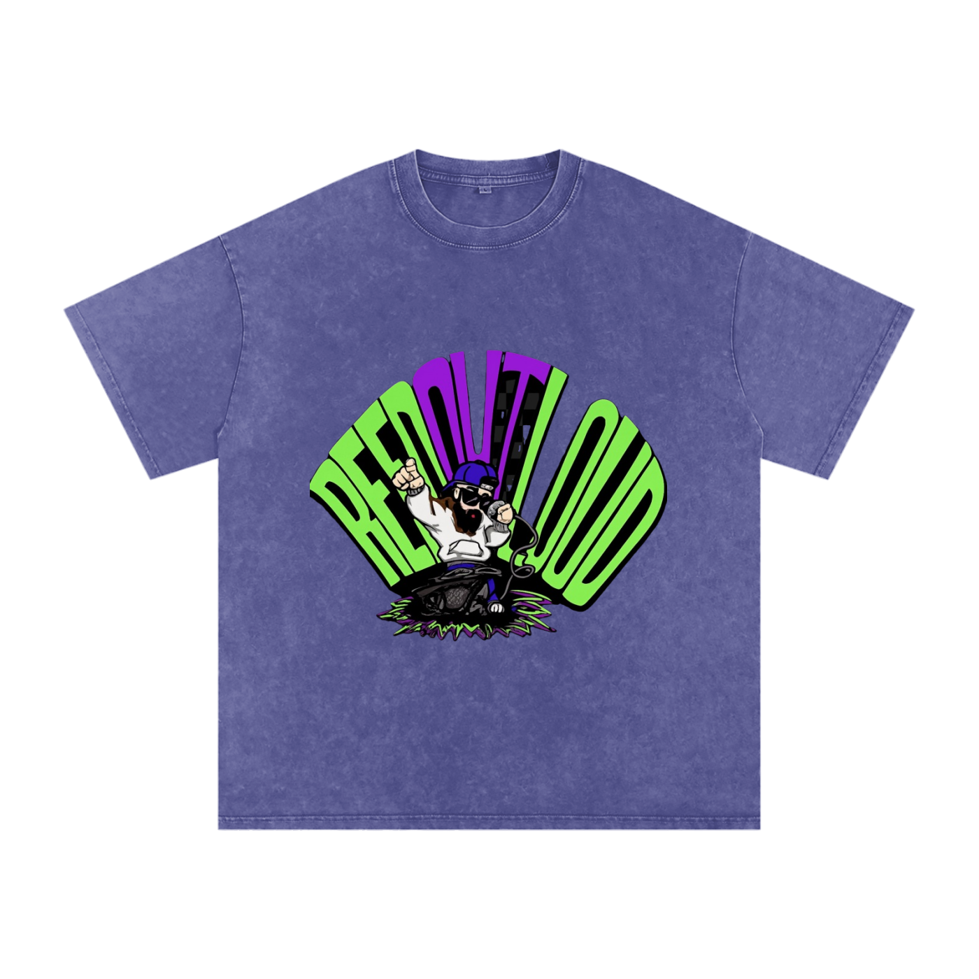 Reeds Worship Outloud — Logo Snow Washed Oversized Tee