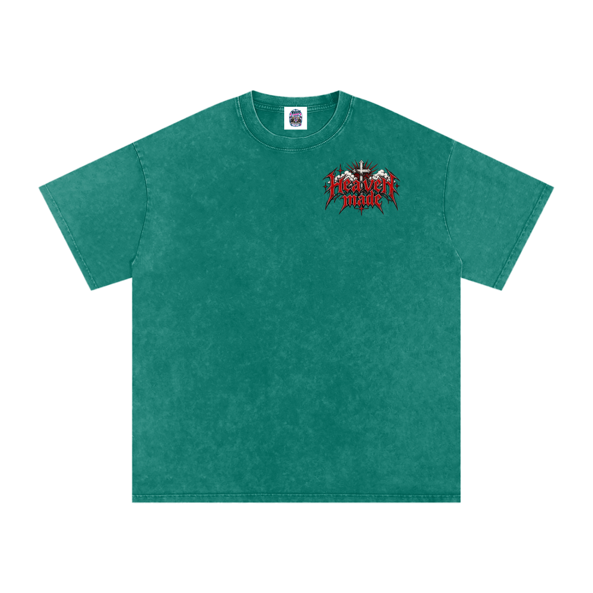 Heavy Metal Heaven Made — Snow Washed Oversized Tee