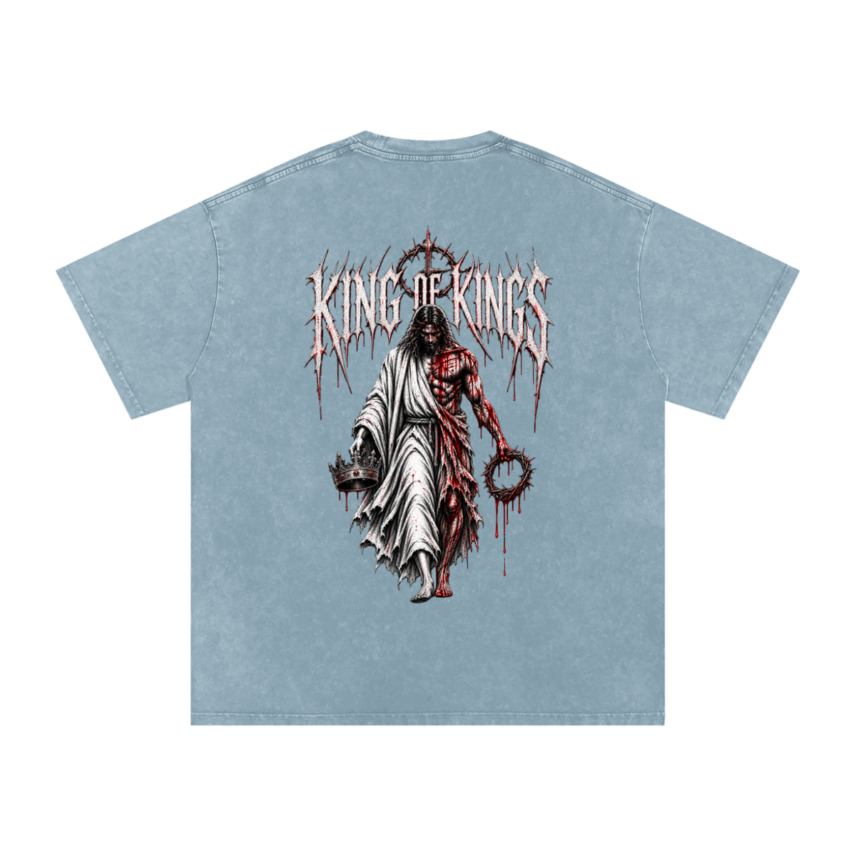 King of Kings — Snow Washed Oversized Tee