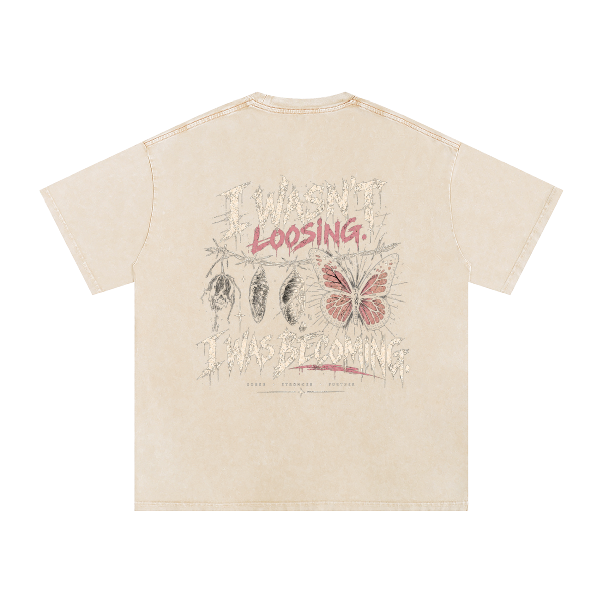 Snow Washed Oversized Cotton T-Shirt