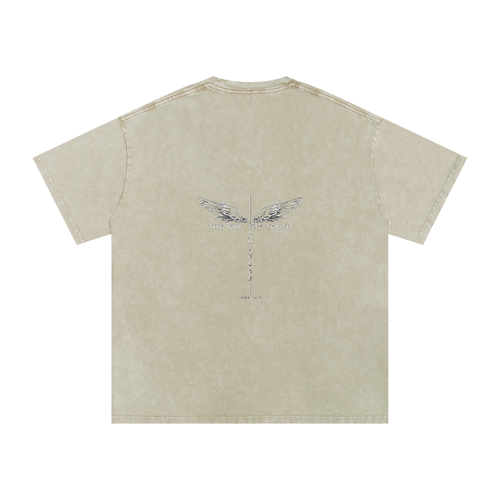 The Way The Truth The Life Unisex Snow Washed Tee