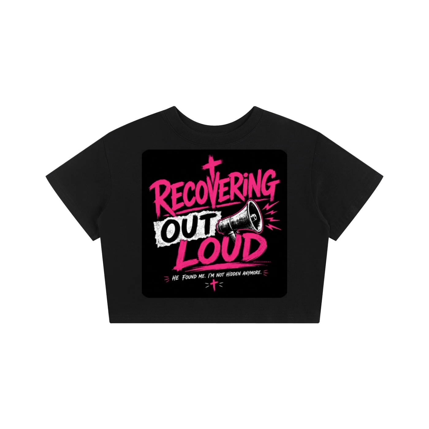 Recover Out Loud — Pink Baby Tee