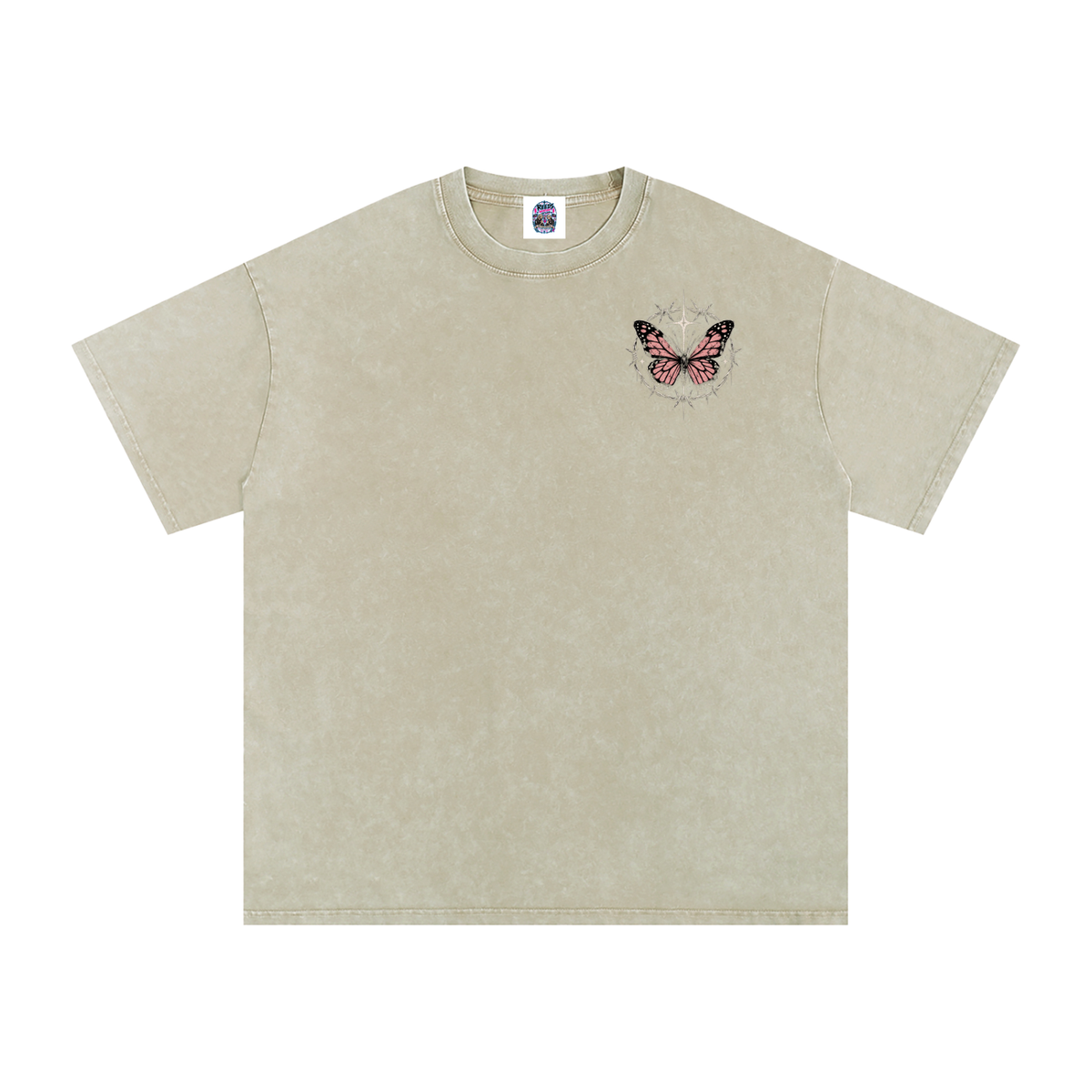 Snow Washed Oversized Cotton T-Shirt