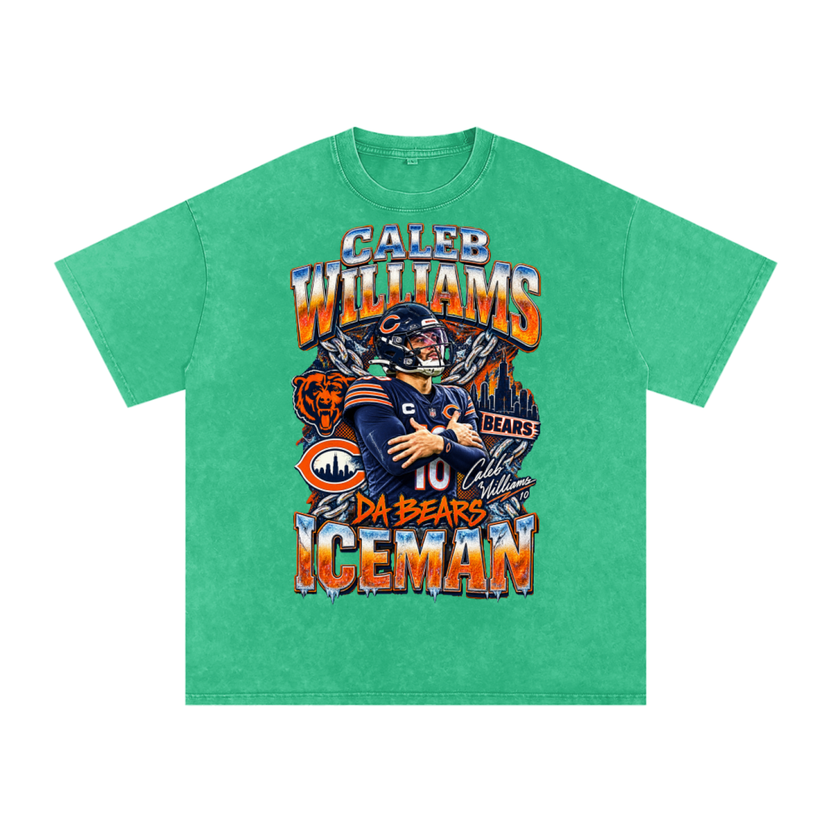 Caleb Williams Iceman Snow Wash Oversized Tee