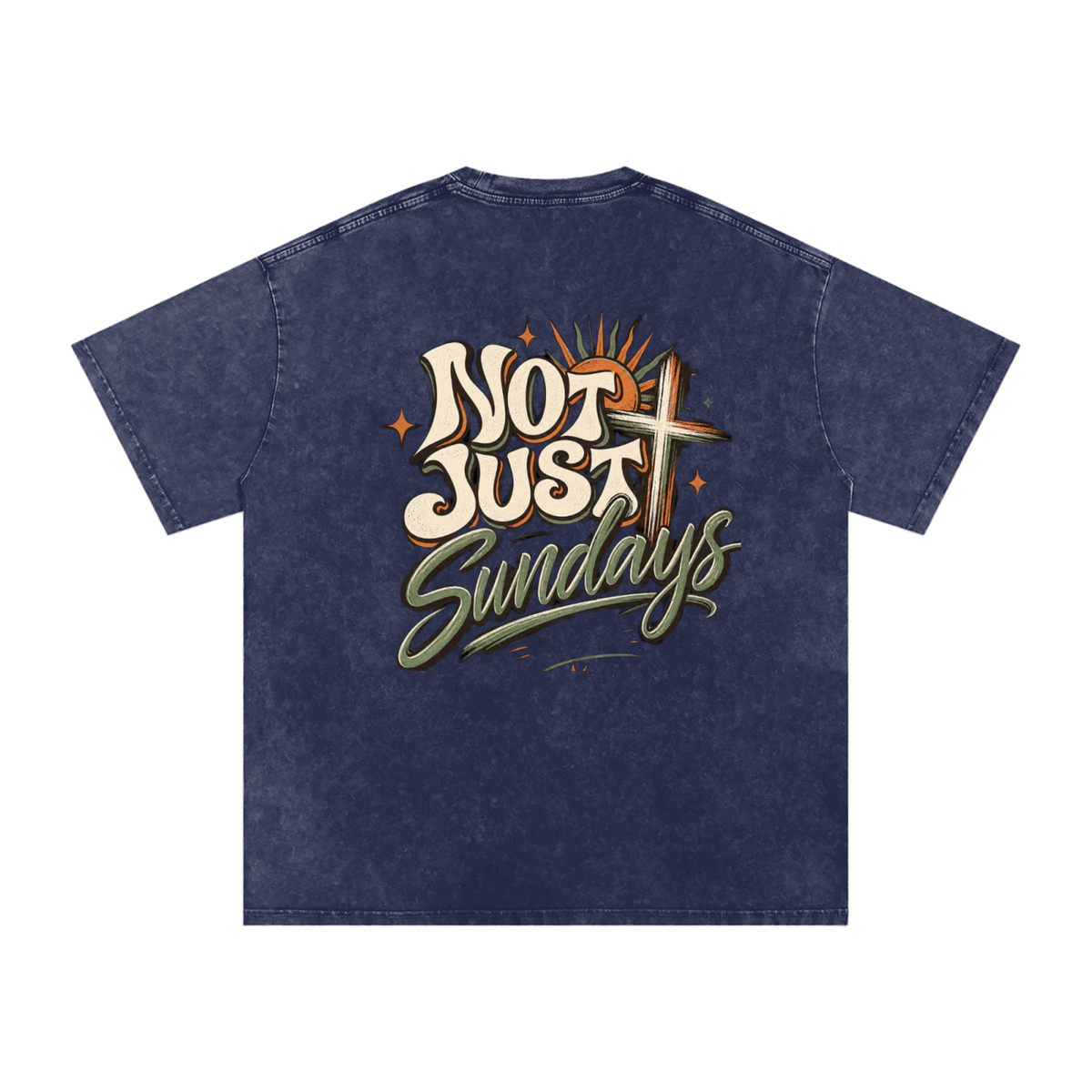 Snow Washed Oversized Cotton T-Shirt
