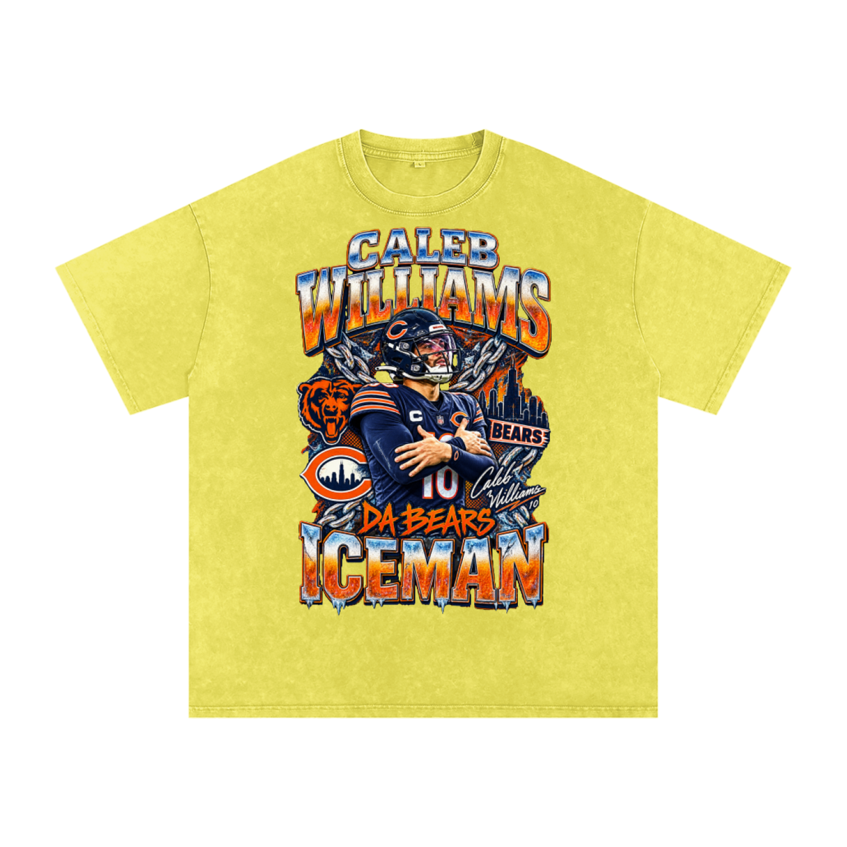 Caleb Williams Iceman Snow Wash Oversized Tee