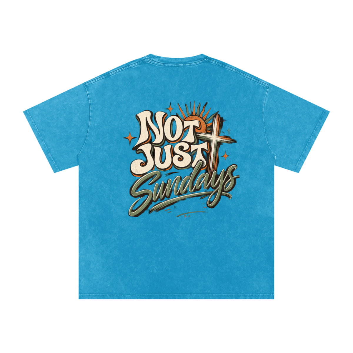 Snow Washed Oversized Cotton T-Shirt