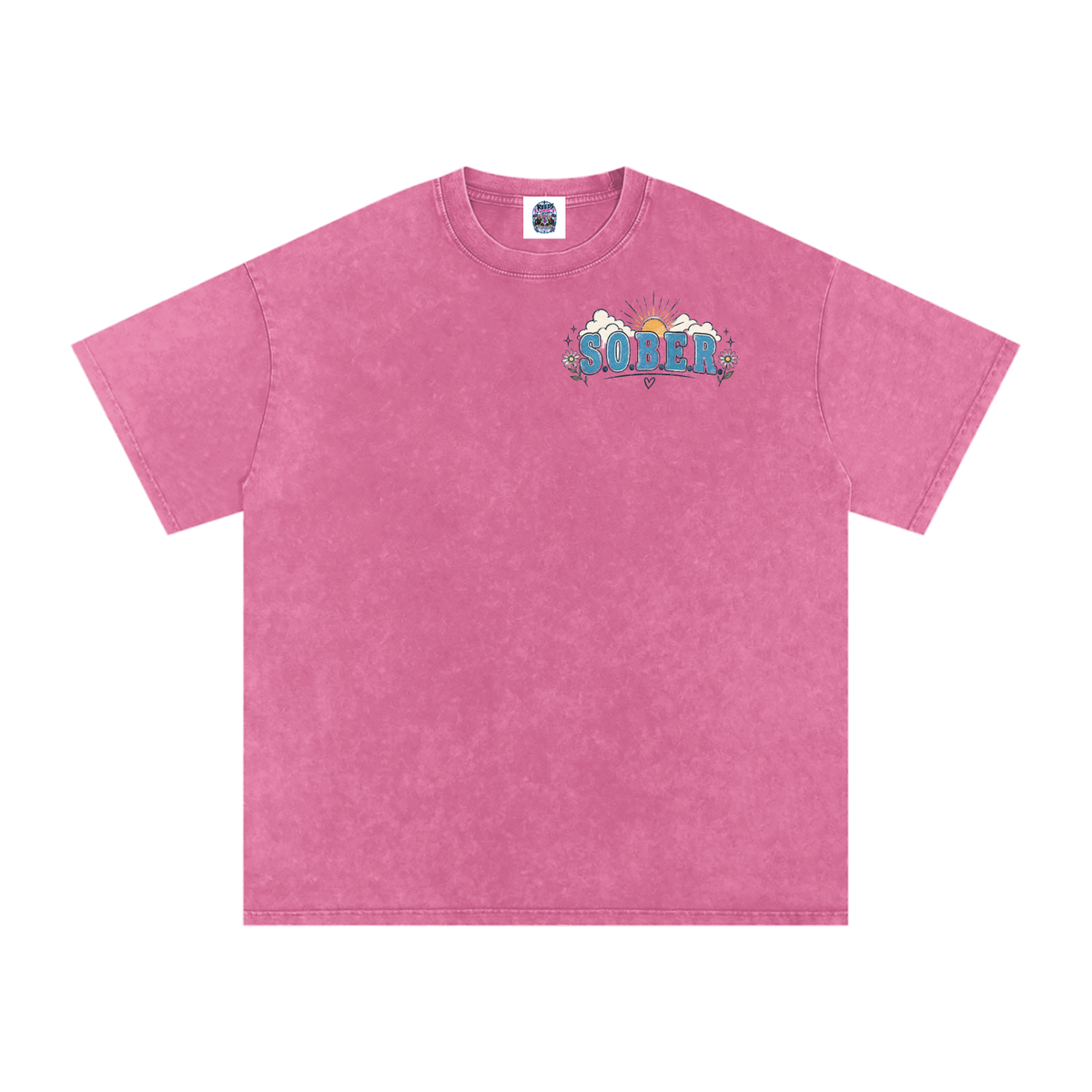 Sober — Snow Washed Oversized Tee