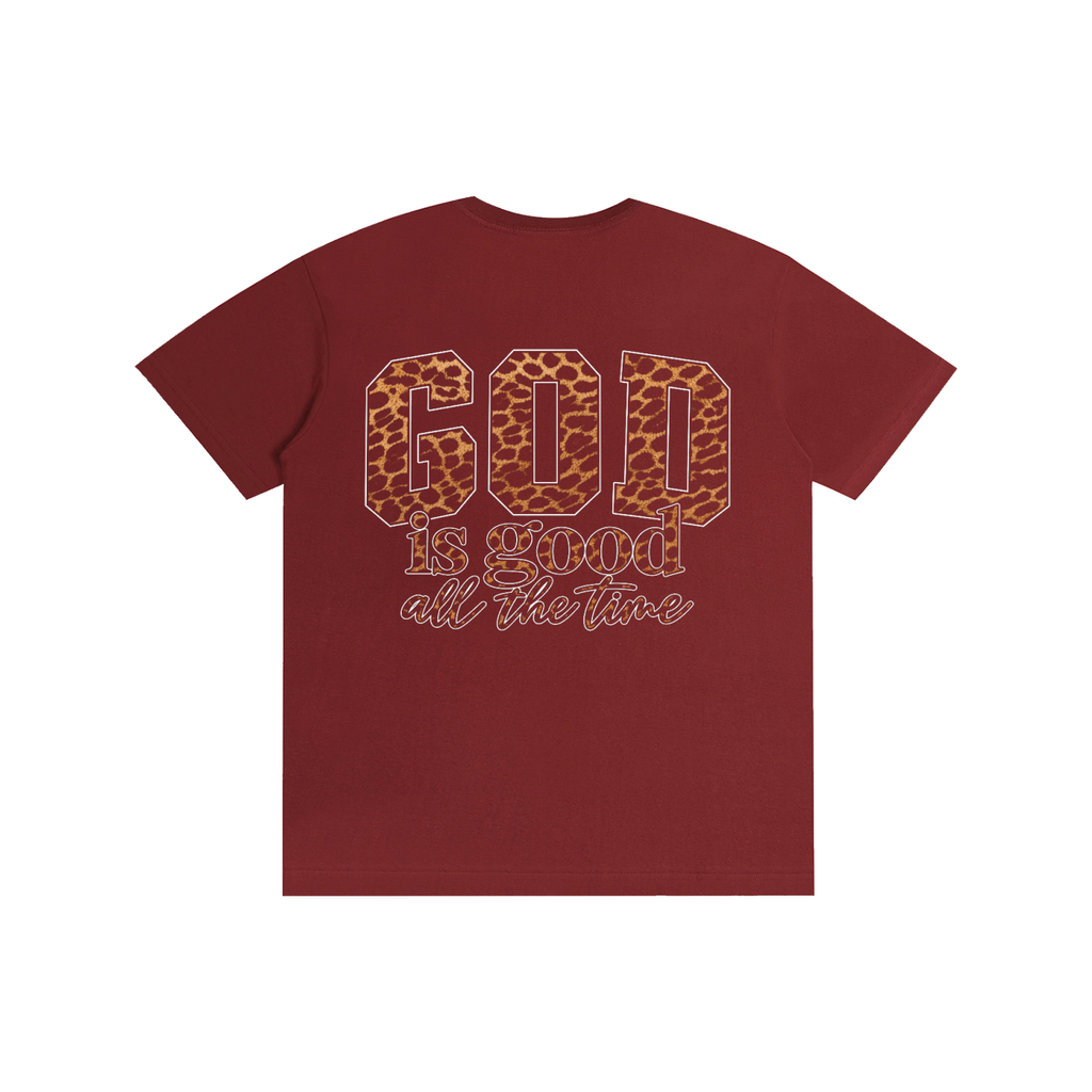 God Is Good All The Time — Cheetah Print Unisex Tee