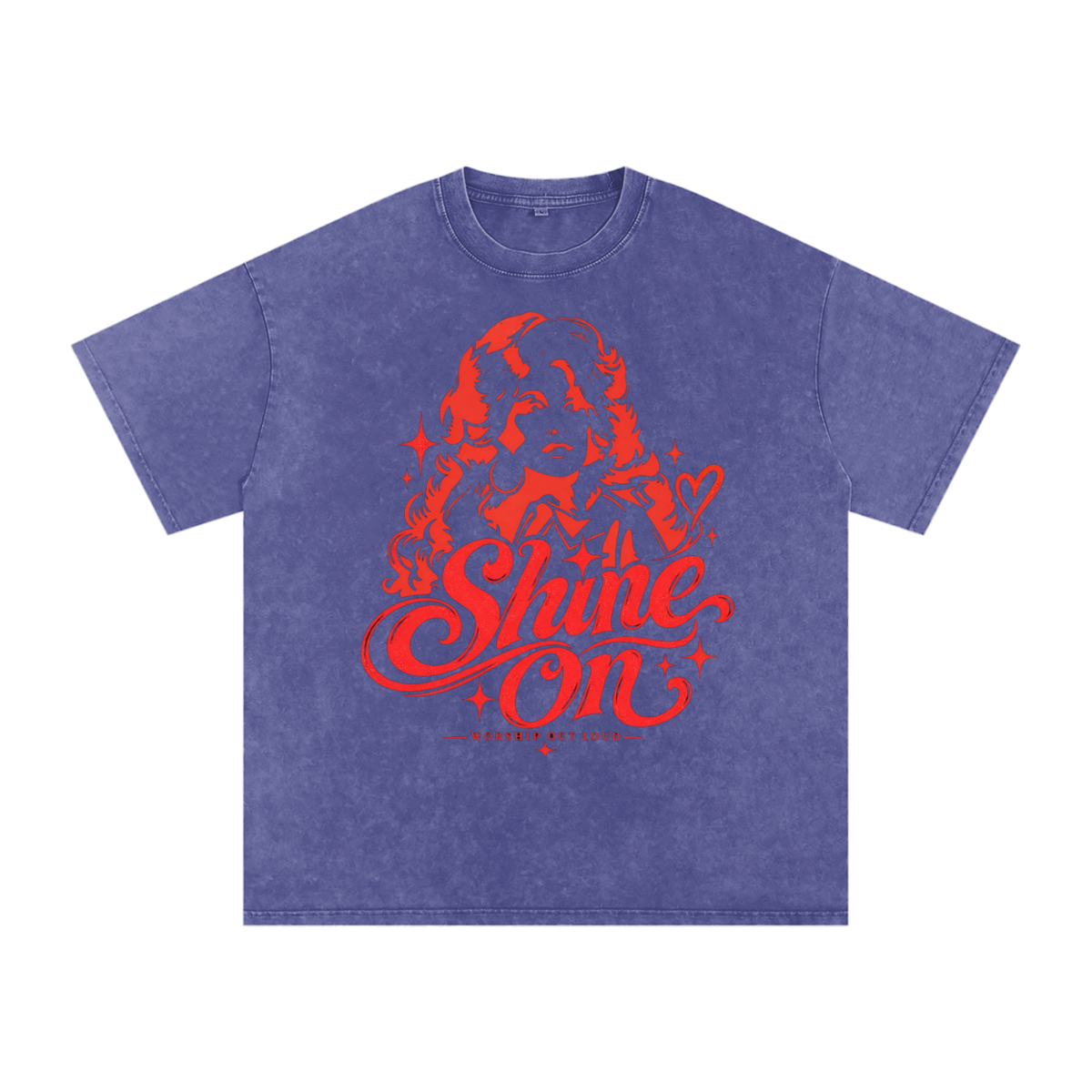 Dolly Parton Shine On Snow Washed Oversized Cotton T-Shirt