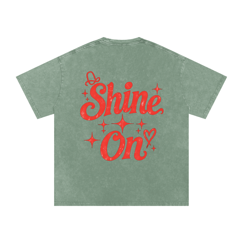 Dolly Parton Shine On Snow Washed Oversized Cotton T-Shirt