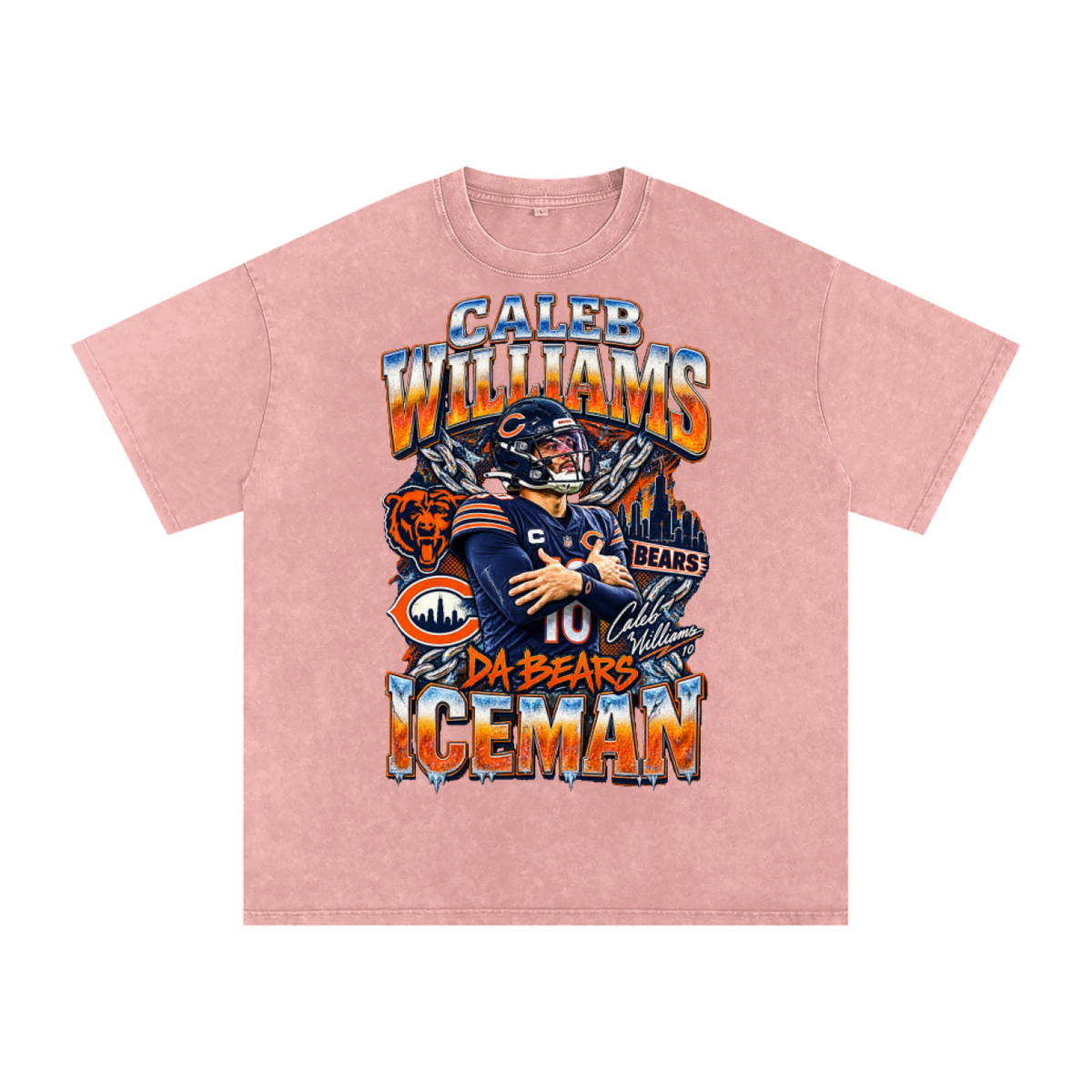 Caleb Williams Iceman Snow Wash Oversized Tee