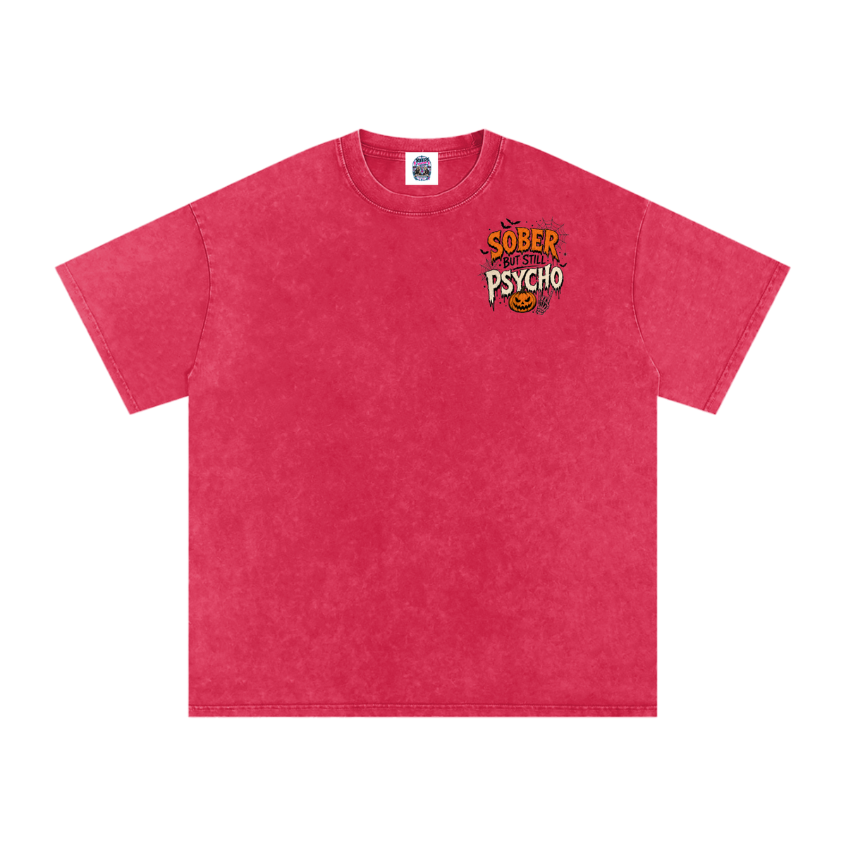 Sober But Psycho — Snow Washed Oversized Tee