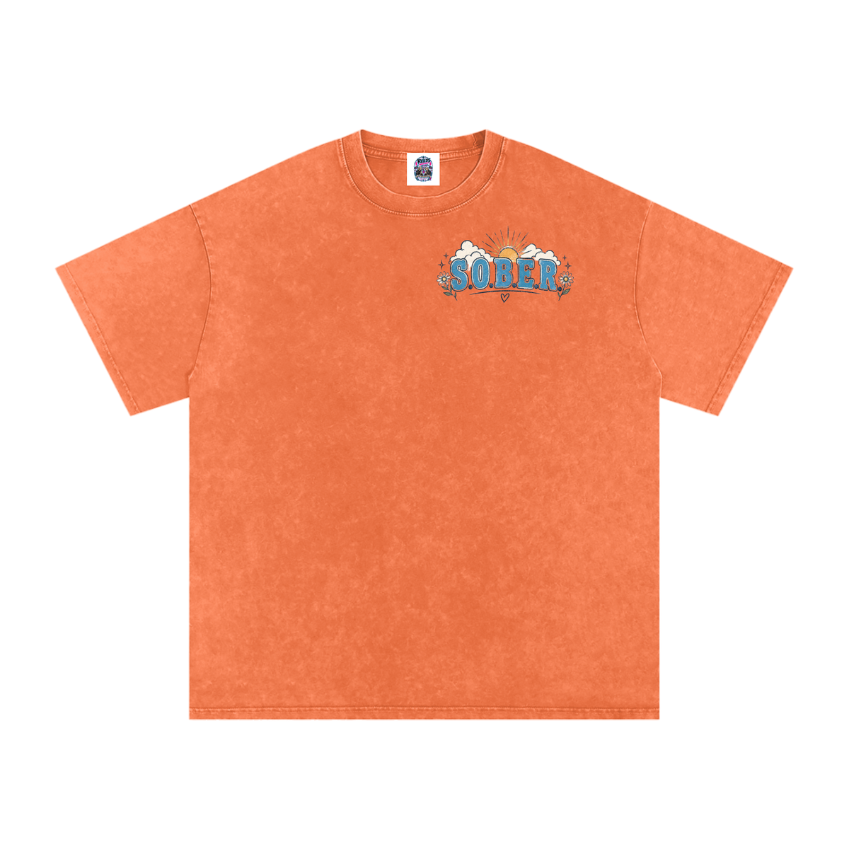 Sober — Snow Washed Oversized Tee