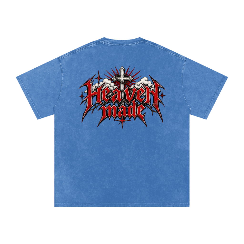 Heavy Metal Heaven Made — Snow Washed Oversized Tee