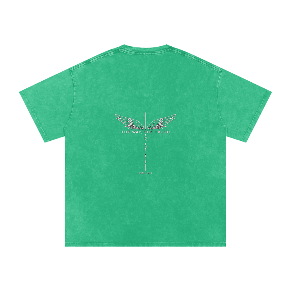 The Way The Truth The Life Unisex Snow Washed Tee
