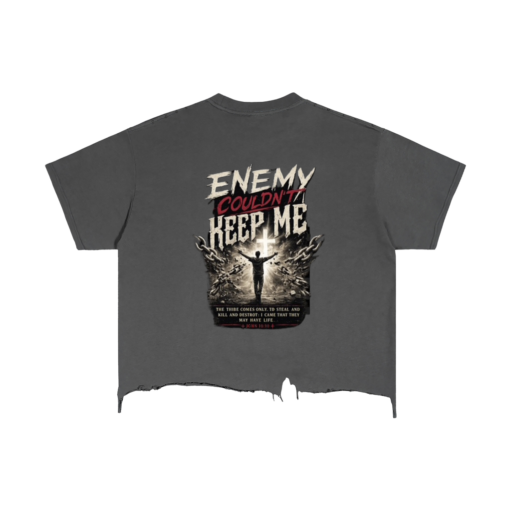 Vintage Wash Boxy Distressed Hem T-Shirt