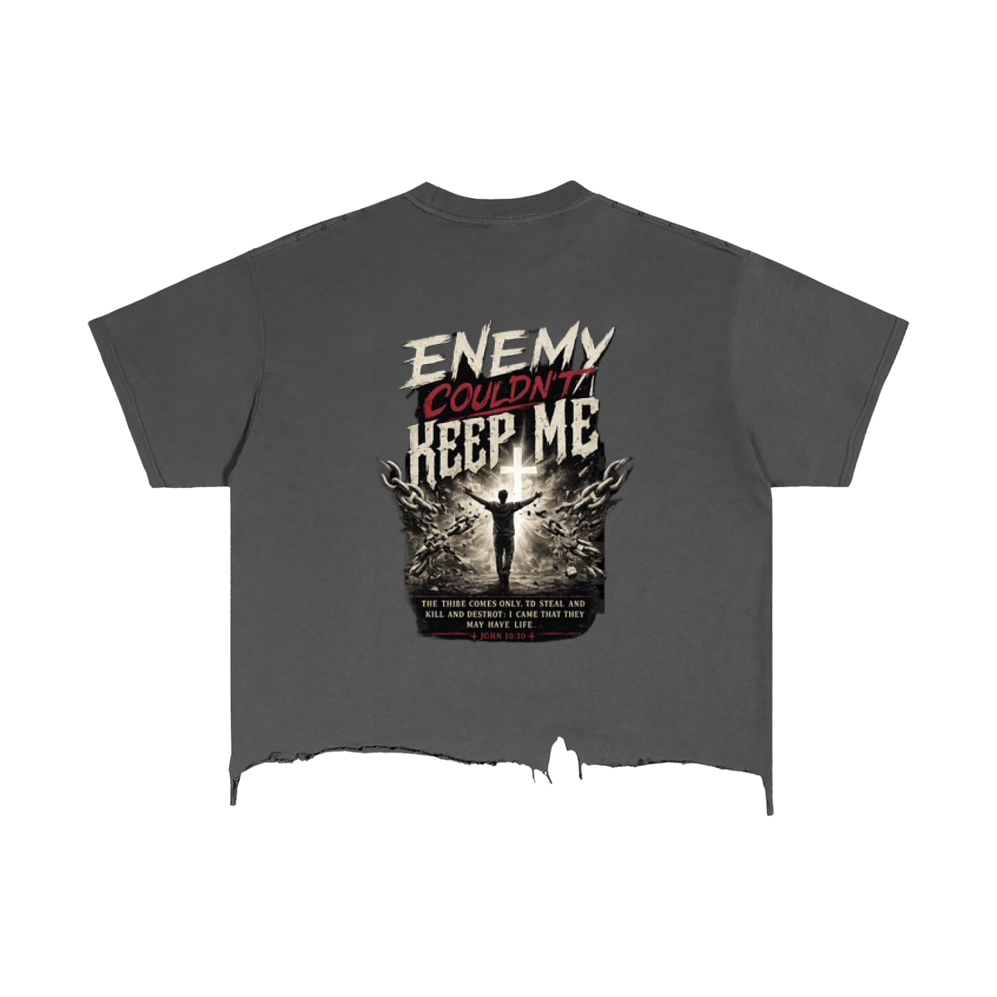 Vintage Wash Boxy Distressed Hem T-Shirt