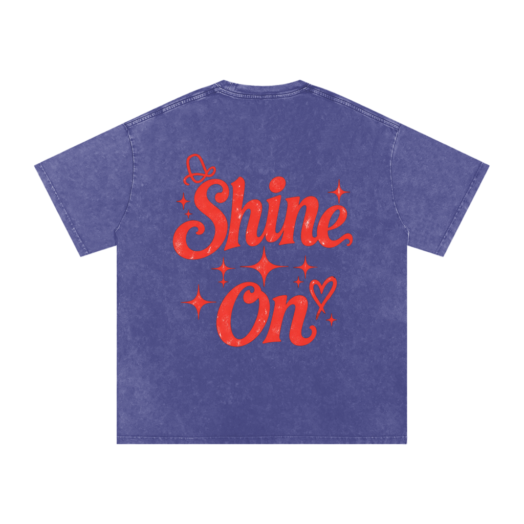 Dolly Parton Shine On Snow Washed Oversized Cotton T-Shirt