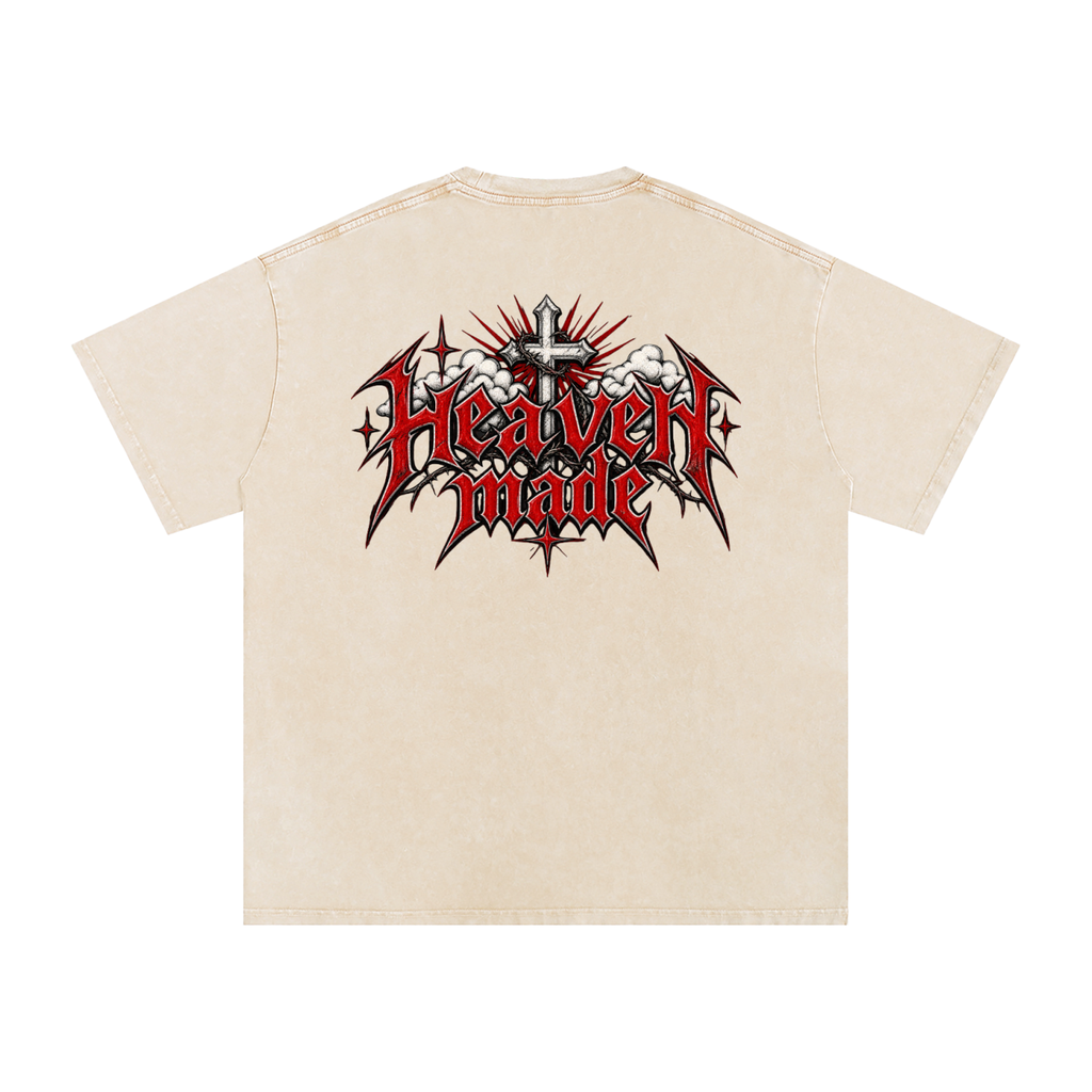 Heavy Metal Heaven Made — Snow Washed Oversized Tee