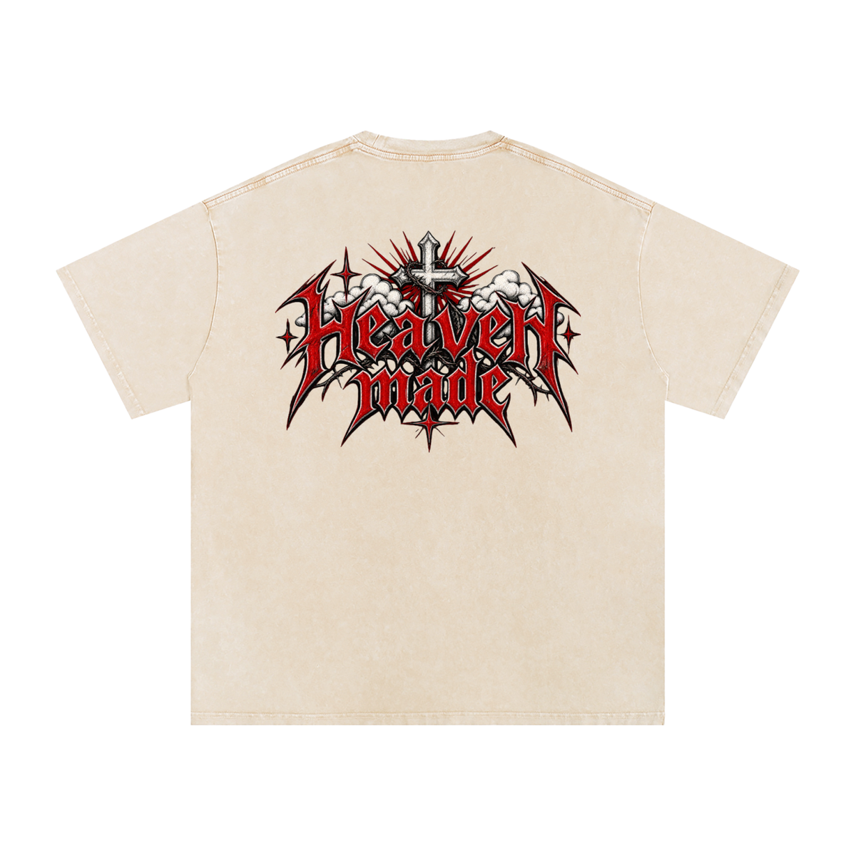 Heavy Metal Heaven Made — Snow Washed Oversized Tee