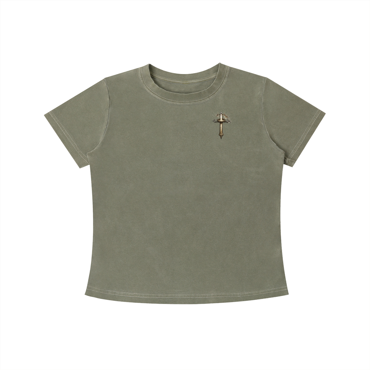 The Enemy Tried to Keep Me but God Saved Me Women's Crop Tee