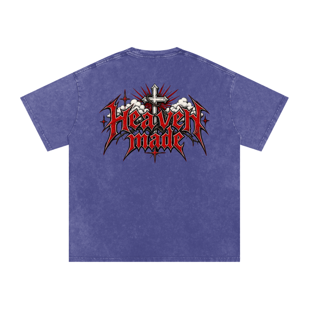 Heavy Metal Heaven Made — Snow Washed Oversized Tee