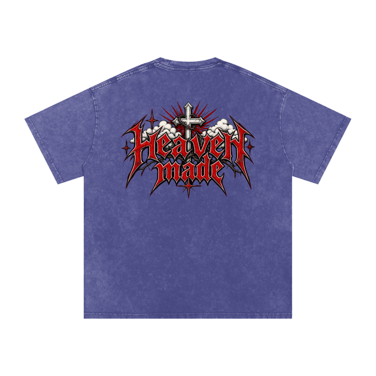 Heavy Metal Heaven Made — Snow Washed Oversized Tee