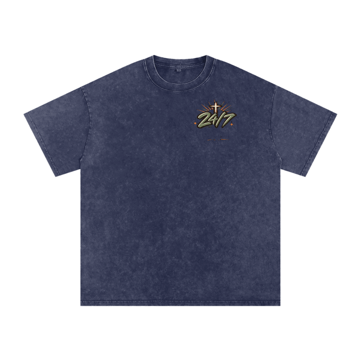 Snow Washed Oversized Cotton T-Shirt