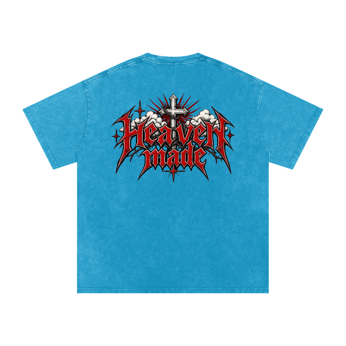 Heavy Metal Heaven Made — Snow Washed Oversized Tee