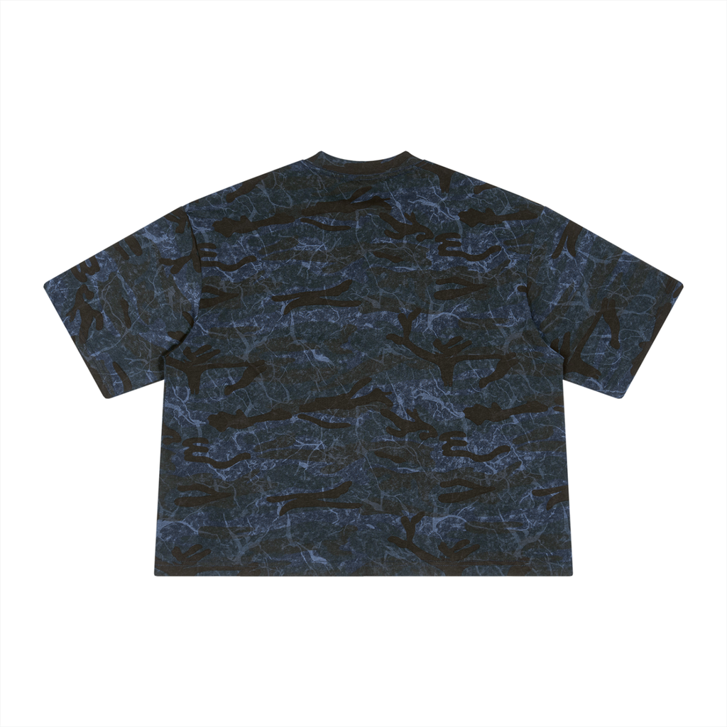 Bear Down Unisex Boxy Camo Print T-Shirt